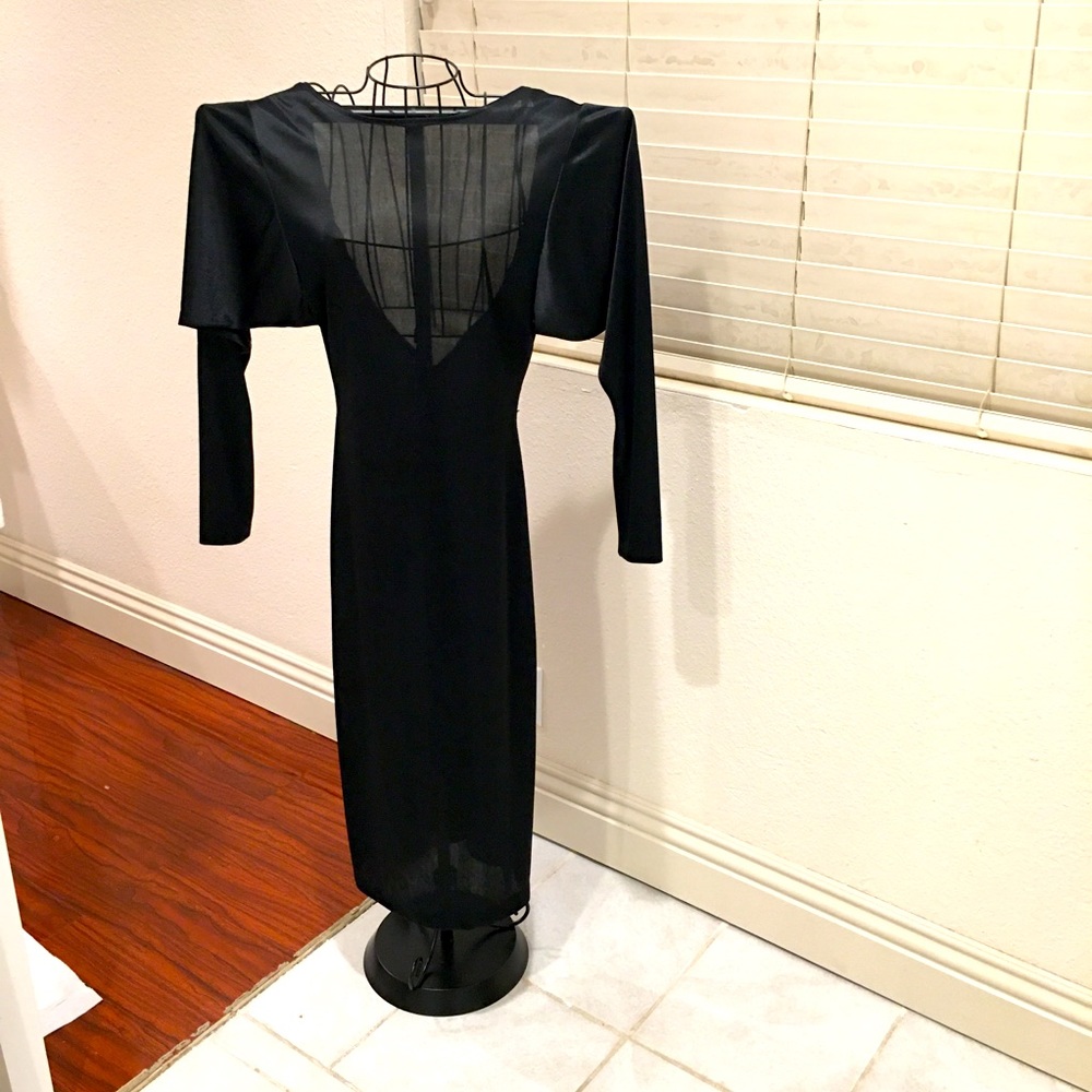 Plunging Back, Black Dress